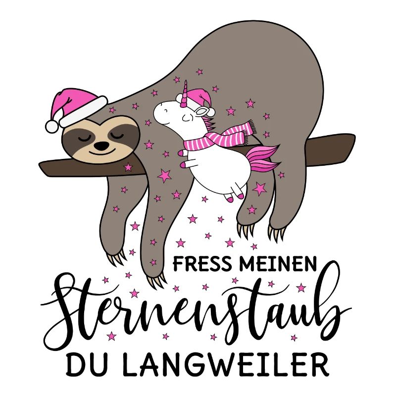 Faultier Einhorn Sternenstaub Weihnachten Winter