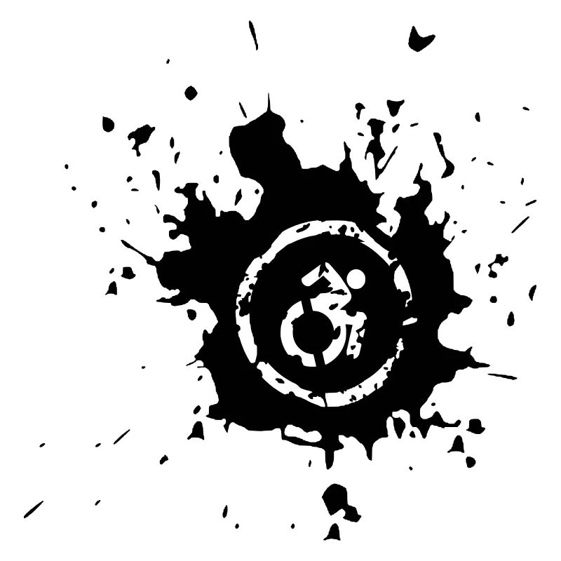 Rollstuhl-Symbol mit Farbspritzer #