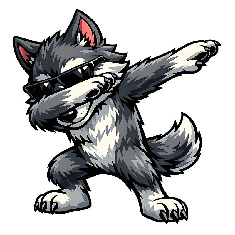 Dabbing Wolf