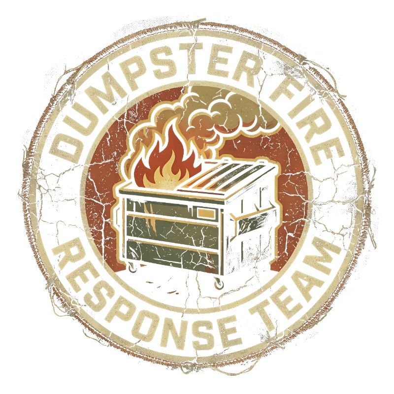 Garbage can fire response team Lustiger Müllgarbinnbra