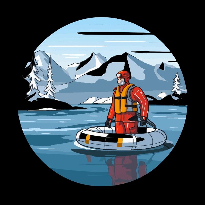 Alpine Rettungsfahrt im Eissee