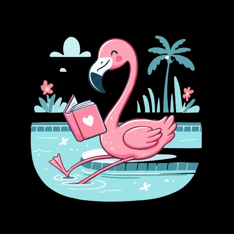 Flamingo am Pool – Buchzeit