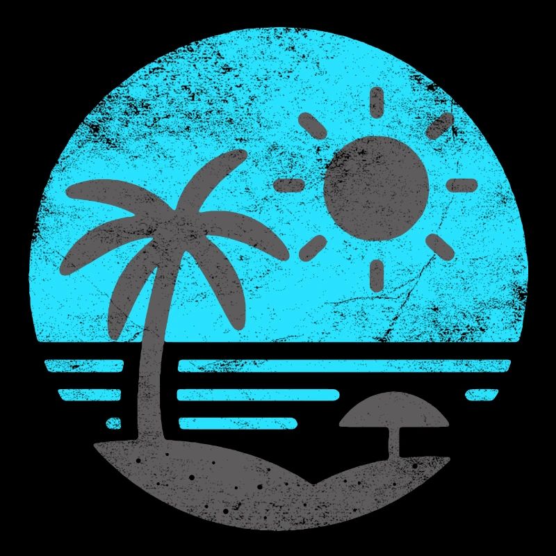 Vintage Beach Blue Grey