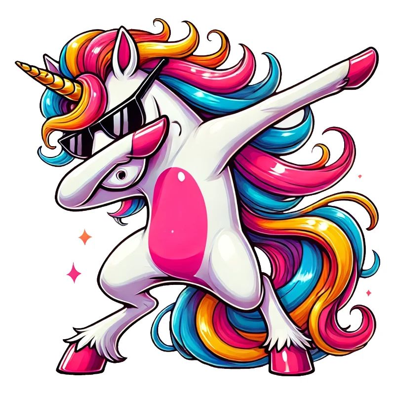 Dabbing Einhorn Regenbogen Unicorn Kinder