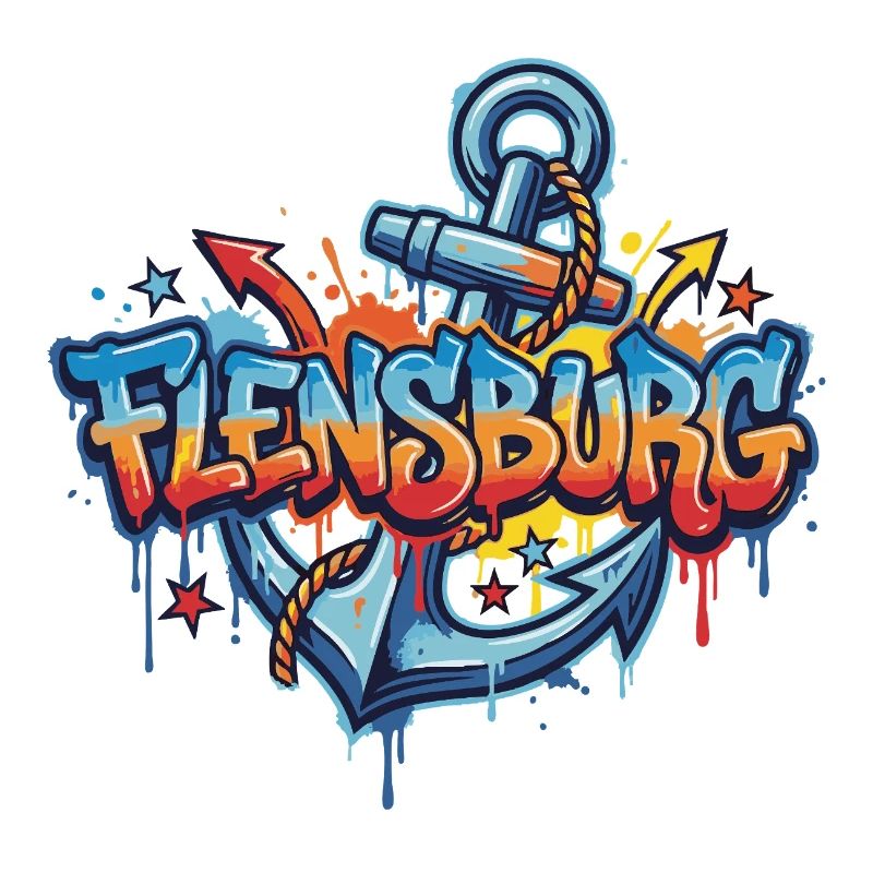 Graffiti de Flensburg avec ancre