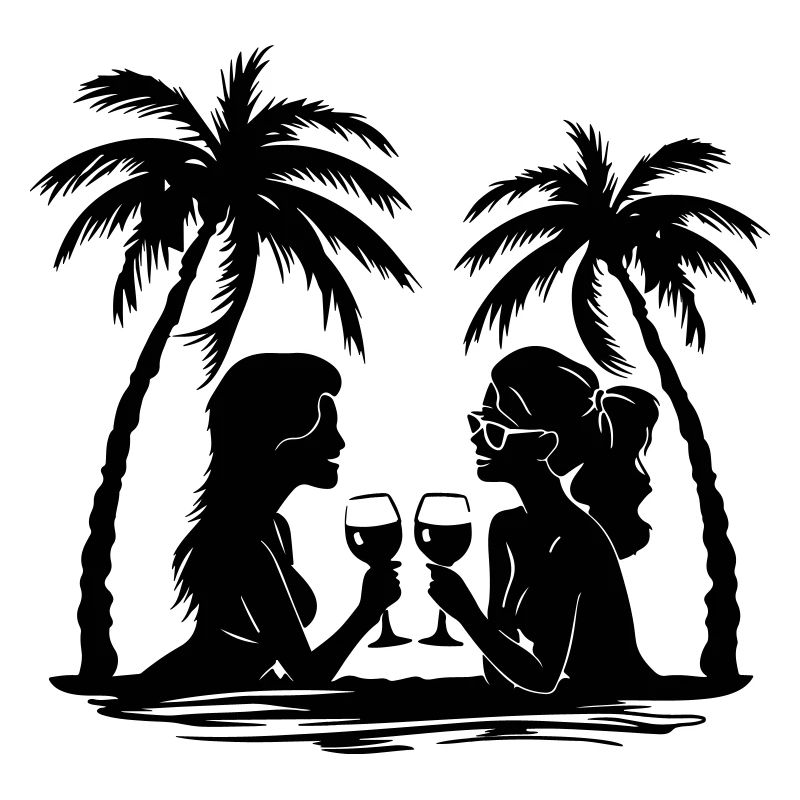 Women's Palm Trees Relax
