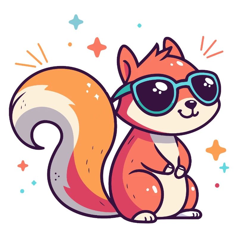 Schicke Eichhörnchen-Sonnenbrille