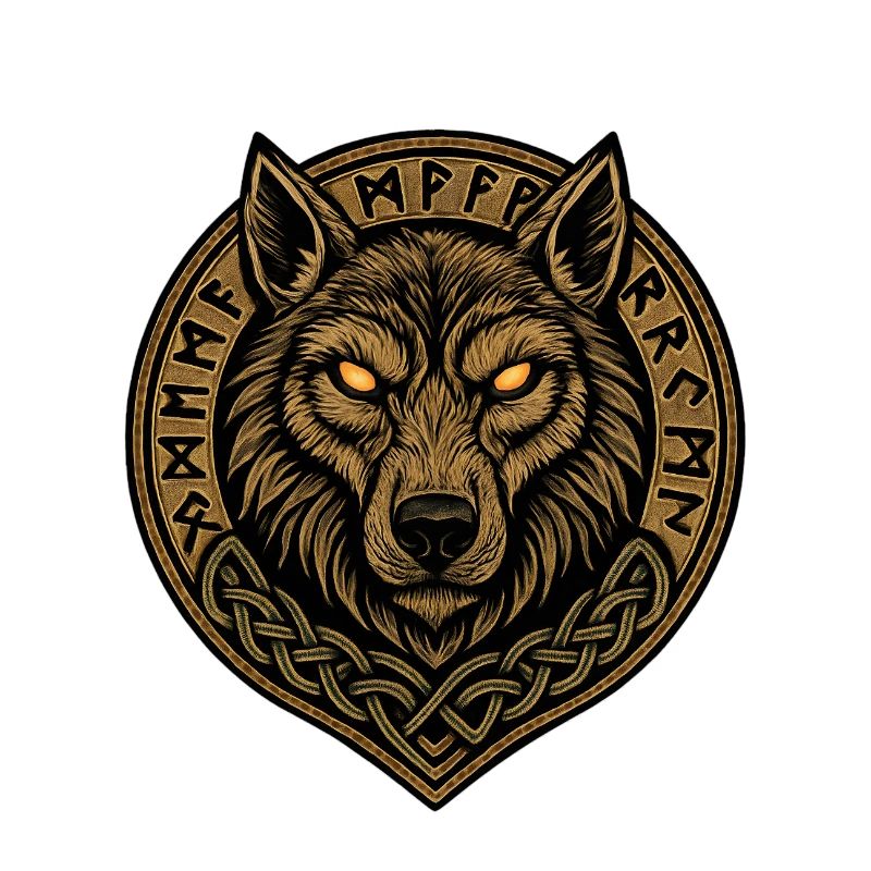Wolfsmedaillon Runenwappen