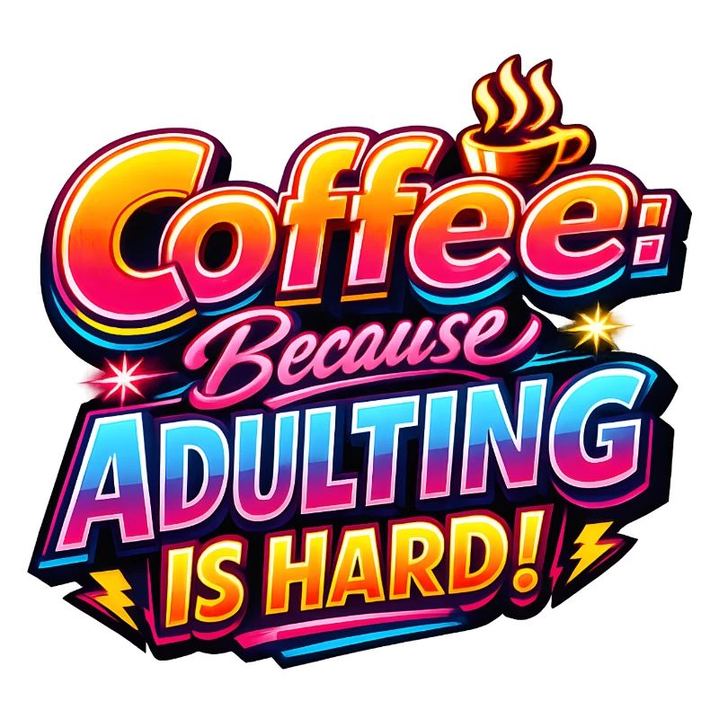Kaffee Lustiger Spruch Kaffeetrinker Büro Müde 80s