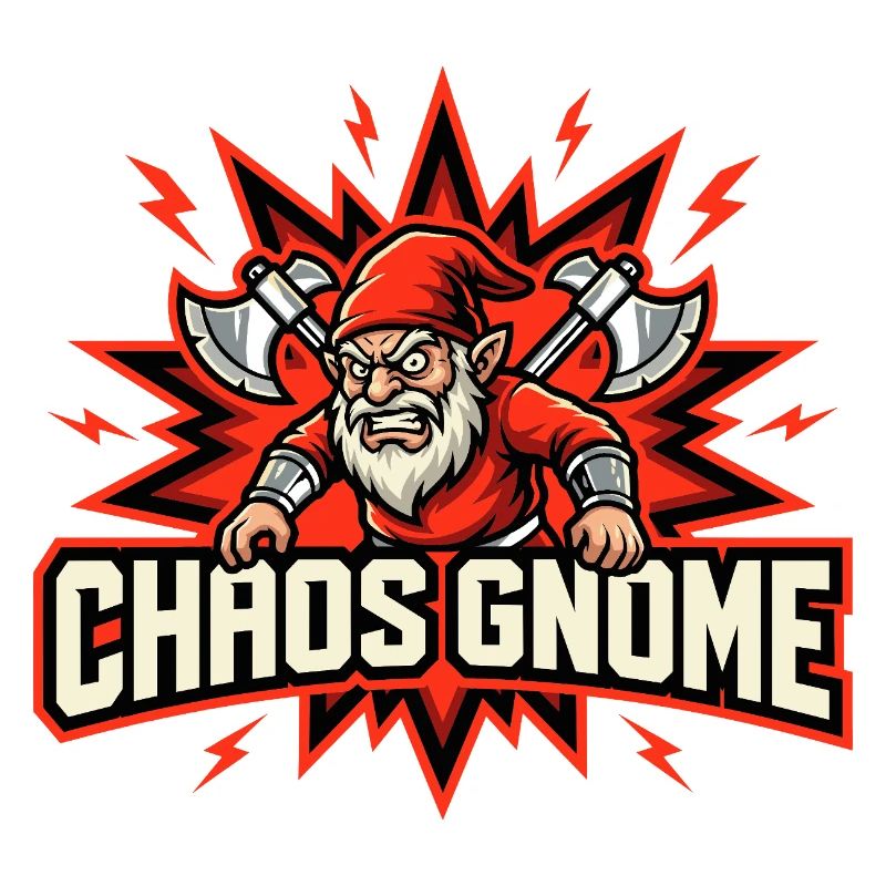 Evil Gnome, Dark Gnome, Goth Gnome, Funny Gnome