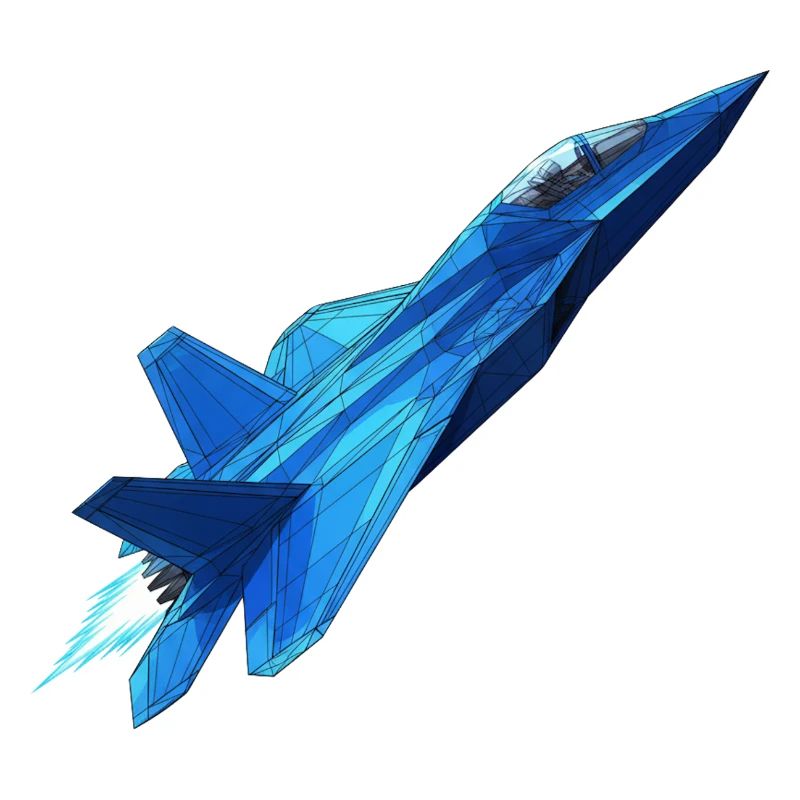 Blue Geometry Jet