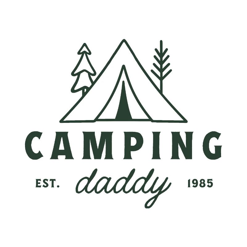 Camping daddy dad camper father forest lover green