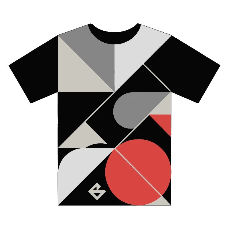 Geometric Mosaic: Red Circle Blocks
