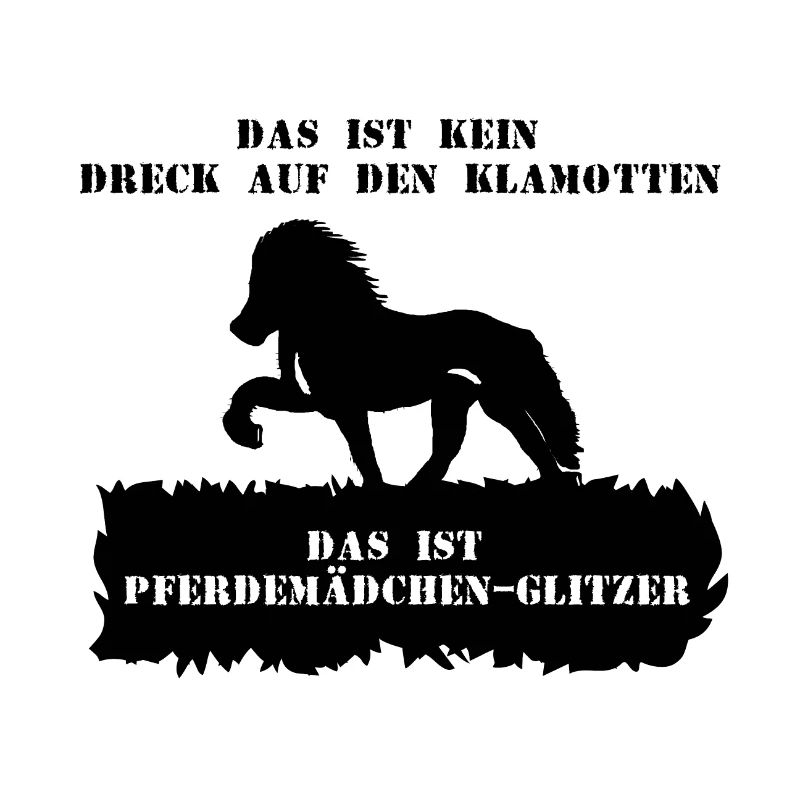 Spruch 3 mit Pferd 1 schwarz
