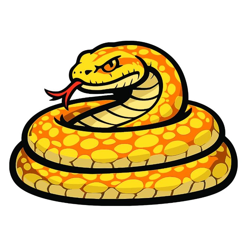 Sunny Snake Neon Pattern