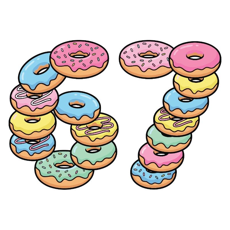 Motif Pastel Donut Stack 67