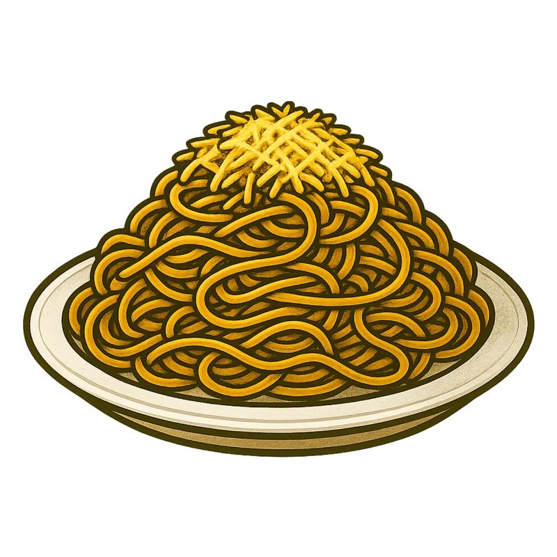 Spaghetti avec illustration de fromage