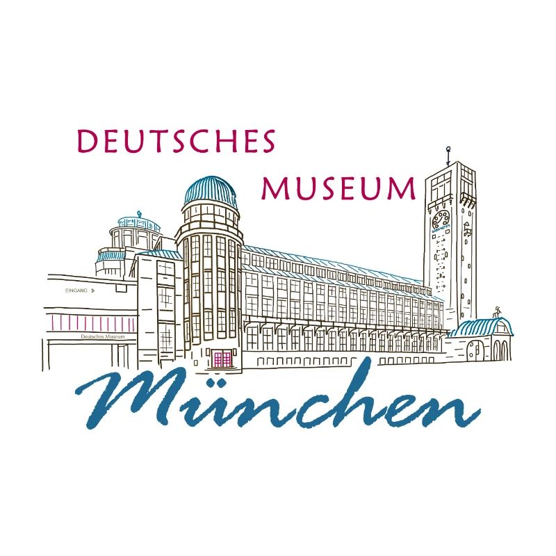 Munich Deutsches Museum Hand Drawing