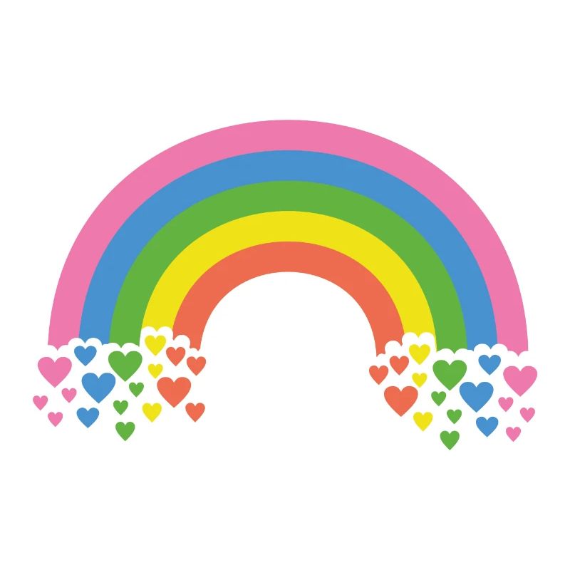 Regenbogen mit Herzen