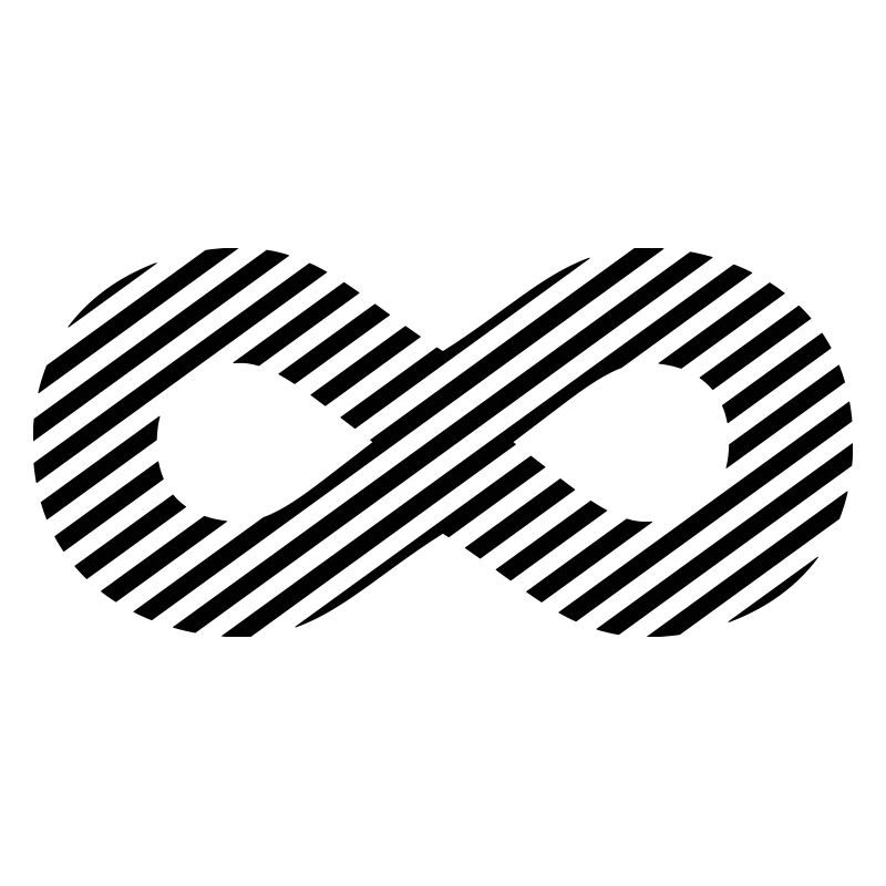 Infinity sign - pattern stripes