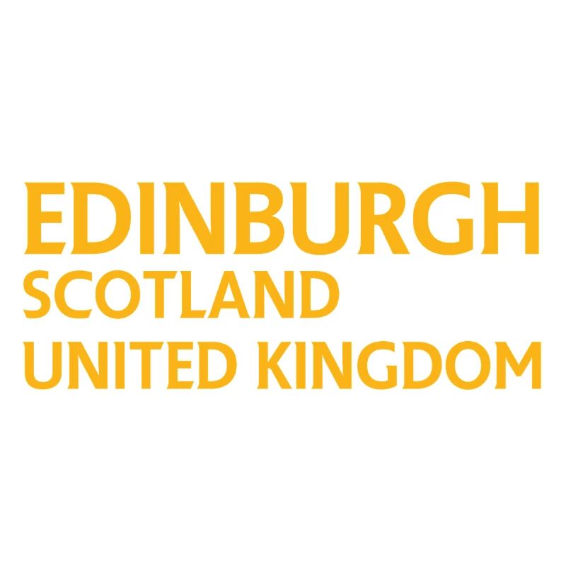 Edinburgh – Scotland Textdesign