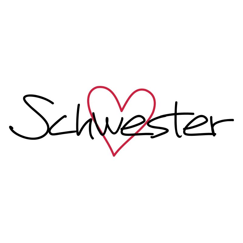 Herz Schwester Schwesterherz Geschenk Liebe