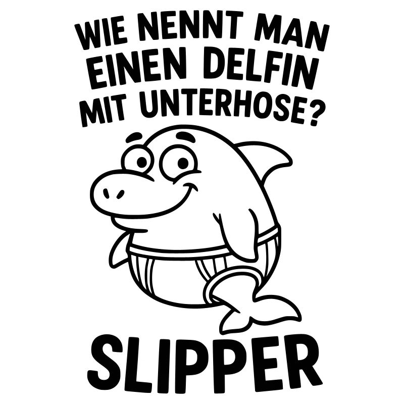 slipper delfin unterhose witz