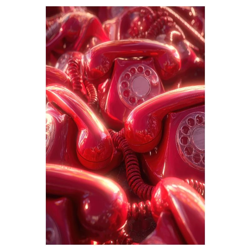 Retro Rote Wählscheibentelefone