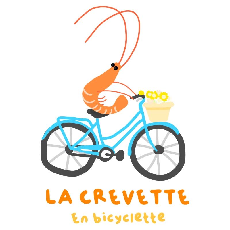 Shrimp on a bicycle