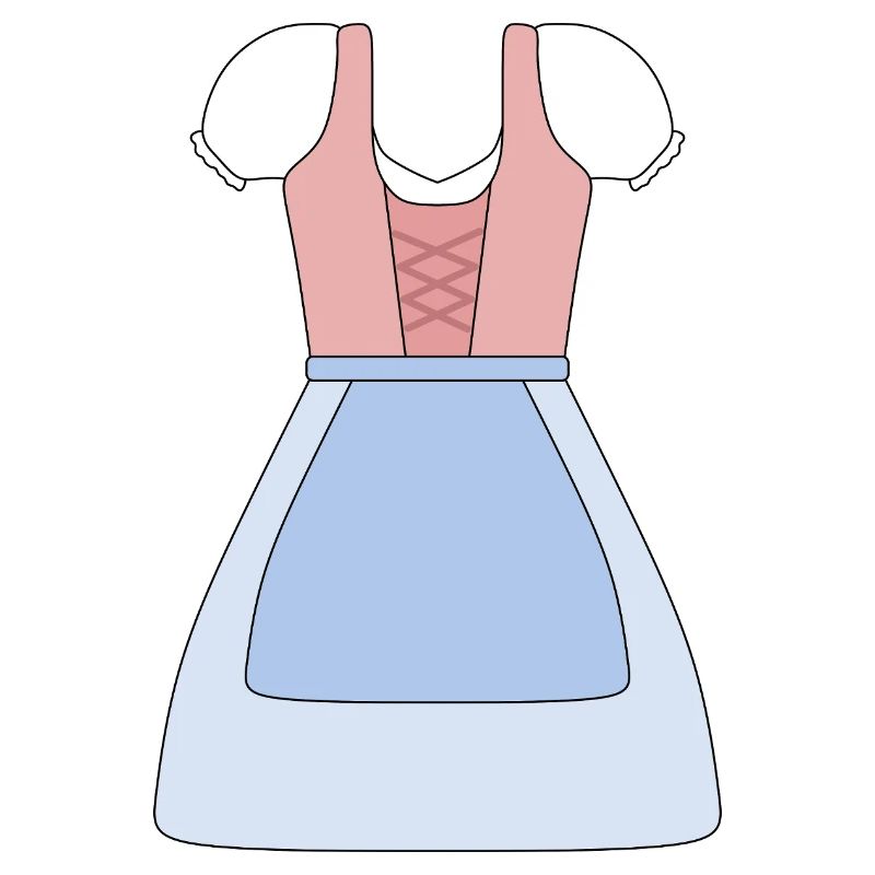 Conception de robe bavaroise traditionnelle Dirndl