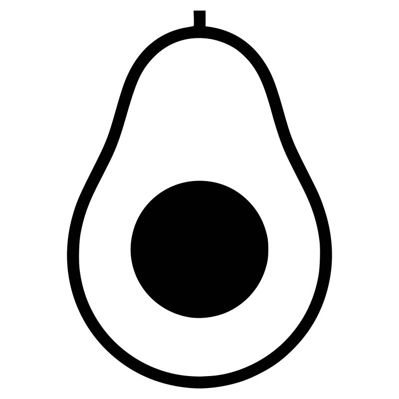 Avocado Half Pit, Icon