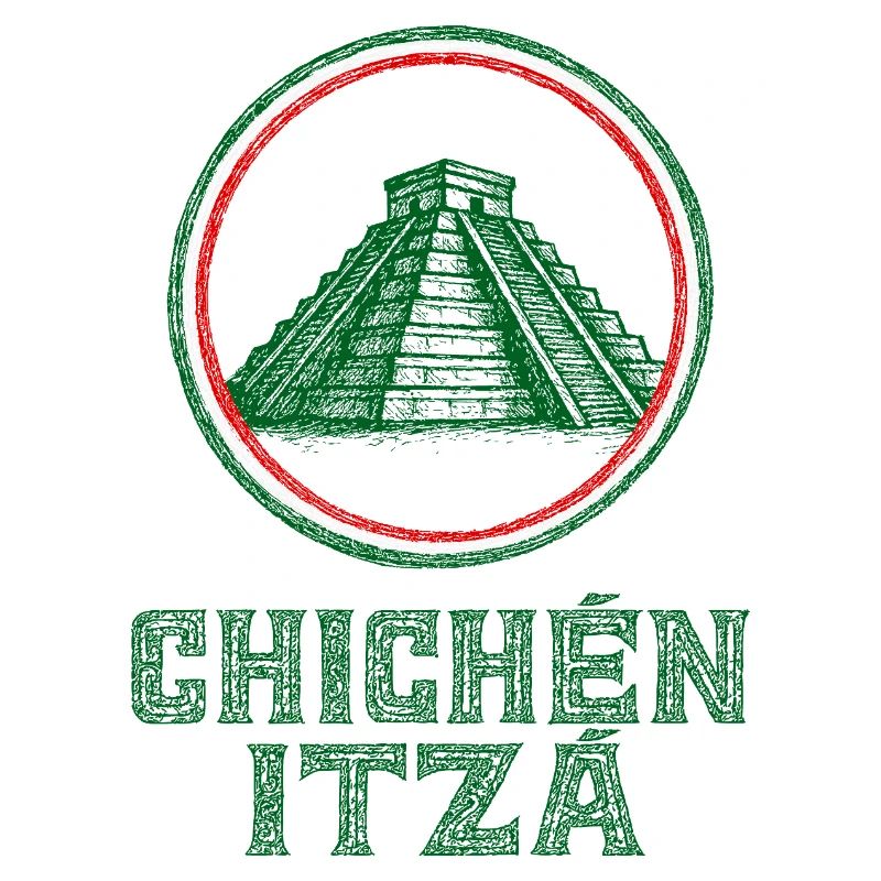 Drapeau du temple de Chichen Itza Mexique