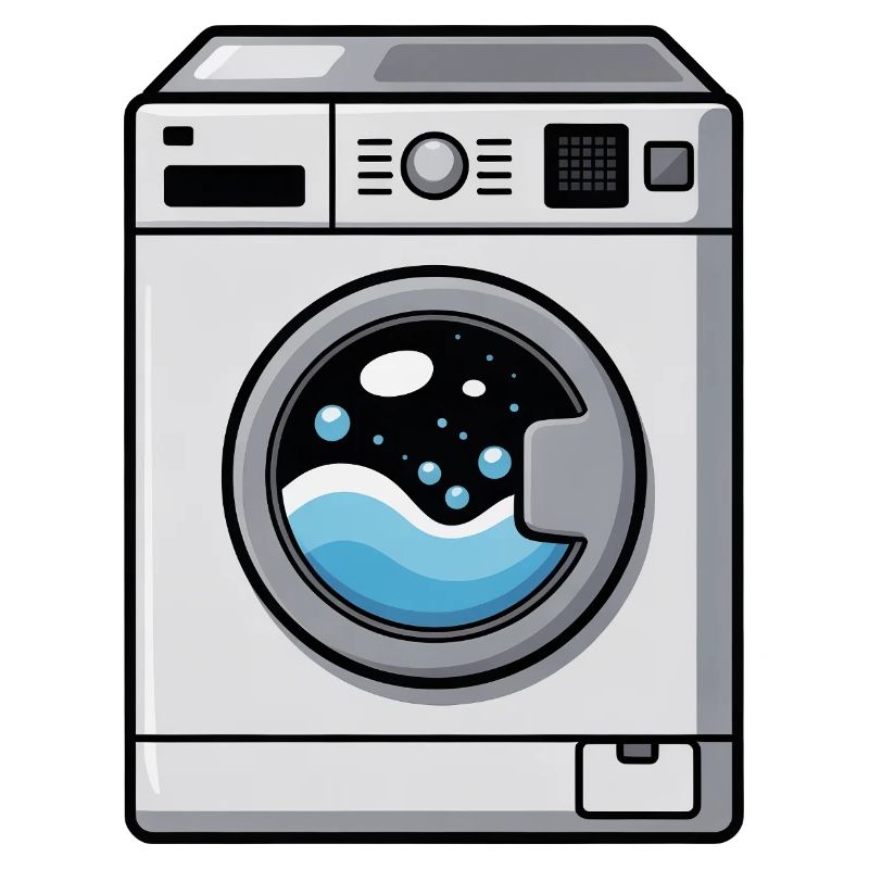 Washing Machine Comic Cute Kawaii