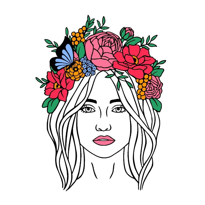 Boho Blumenfrau