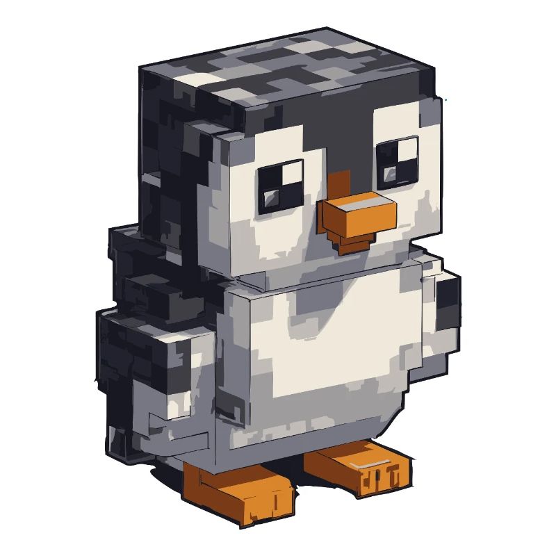 Cute pixel penguin