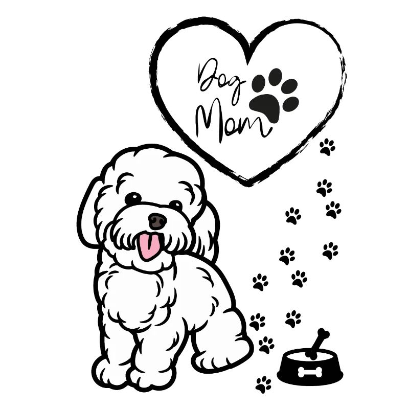 Pull mignon pour maman chien, pull chiot pour femme