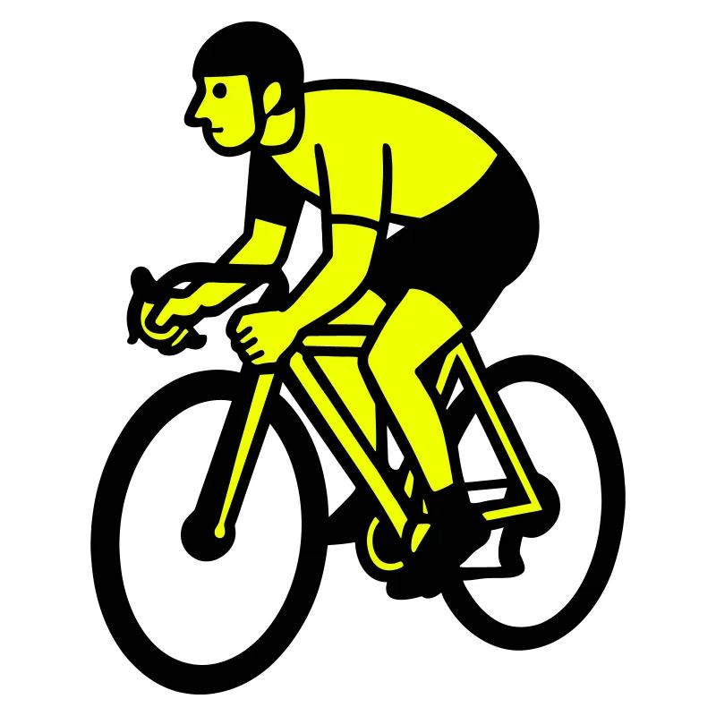 Roue néon silhouette cycliste