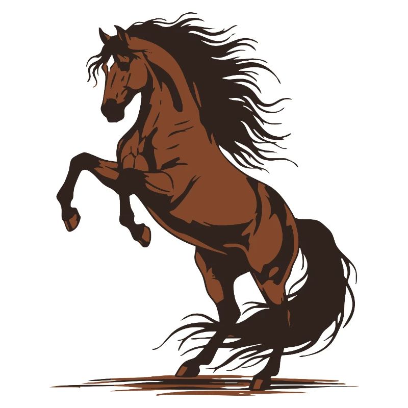 Demonstration eines wilden Reithengstes mit springendem Pferd