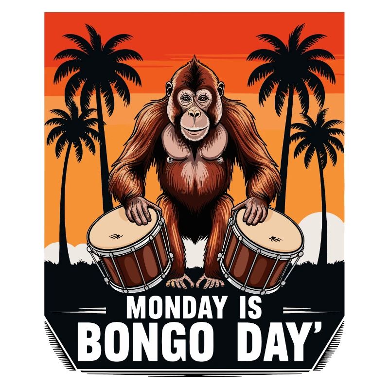 Monkey Bongo Drummer