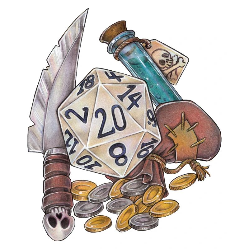 RPG Tabletop D20 Dice Gift Thief Robbery