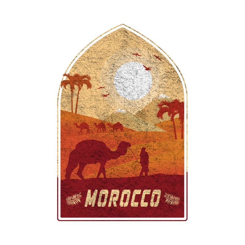 Morocco vintage camel design / gift idea