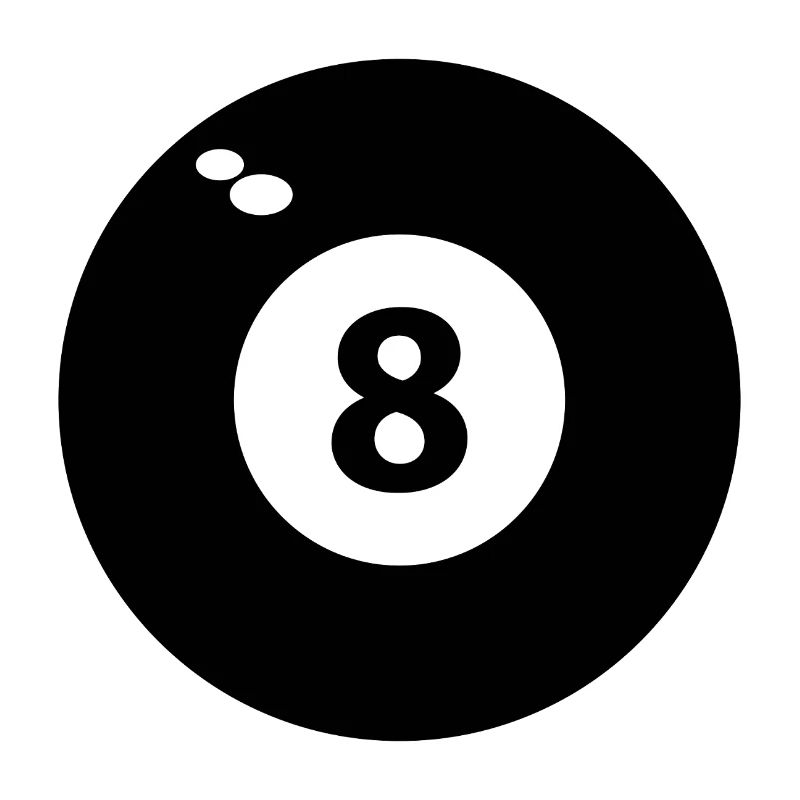 8 schwarze Billards