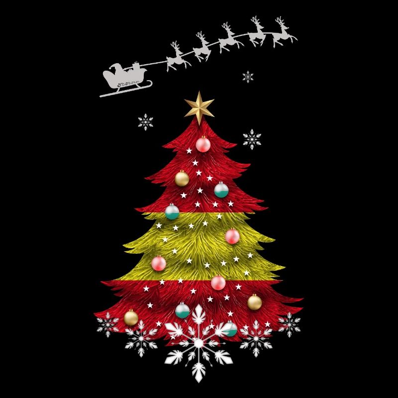 Christmas tree with Spain flag