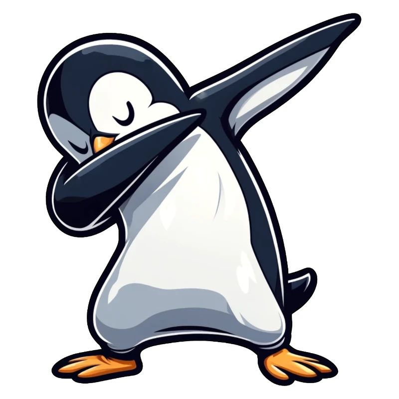 Cooler Pinguin Dabbing Tanzen Entspannt Spass