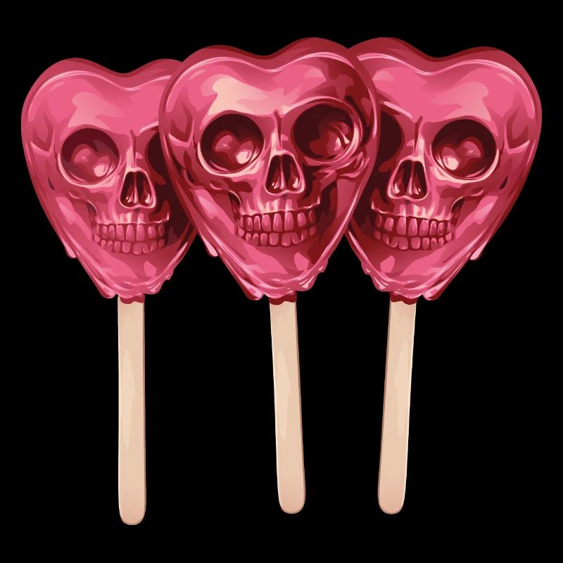 Pink Skull Lollis
