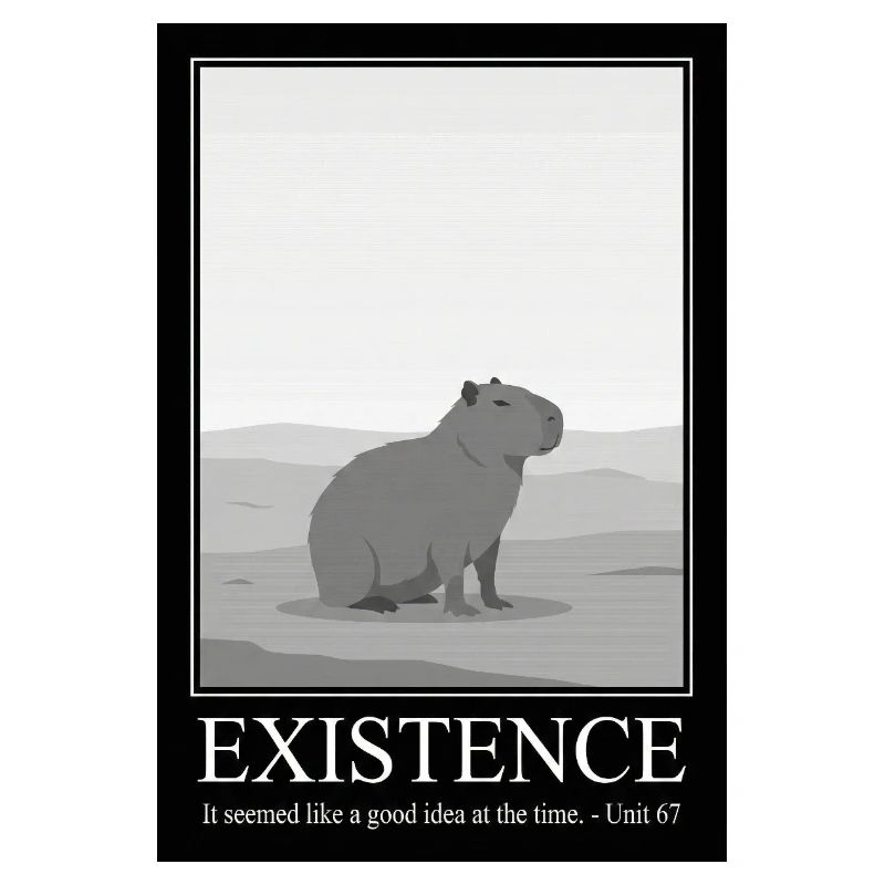 Funny Existence Quote - Capybara Sarcasm