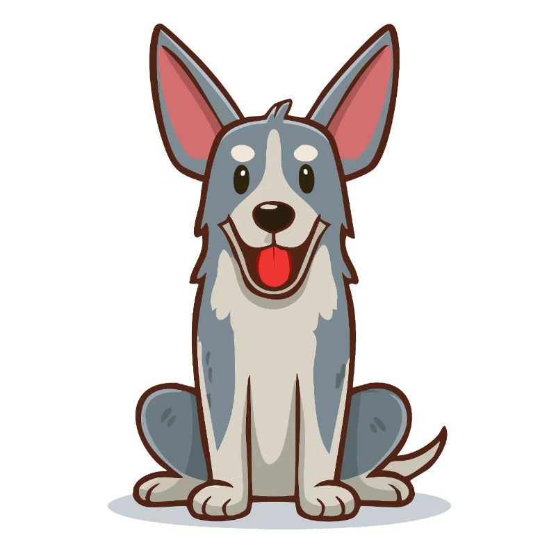 Small, funny, gray dog (comic)