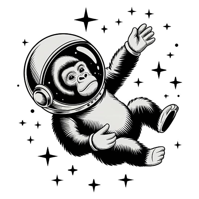 Un singe dans l'espace - Logo d'Astonomy