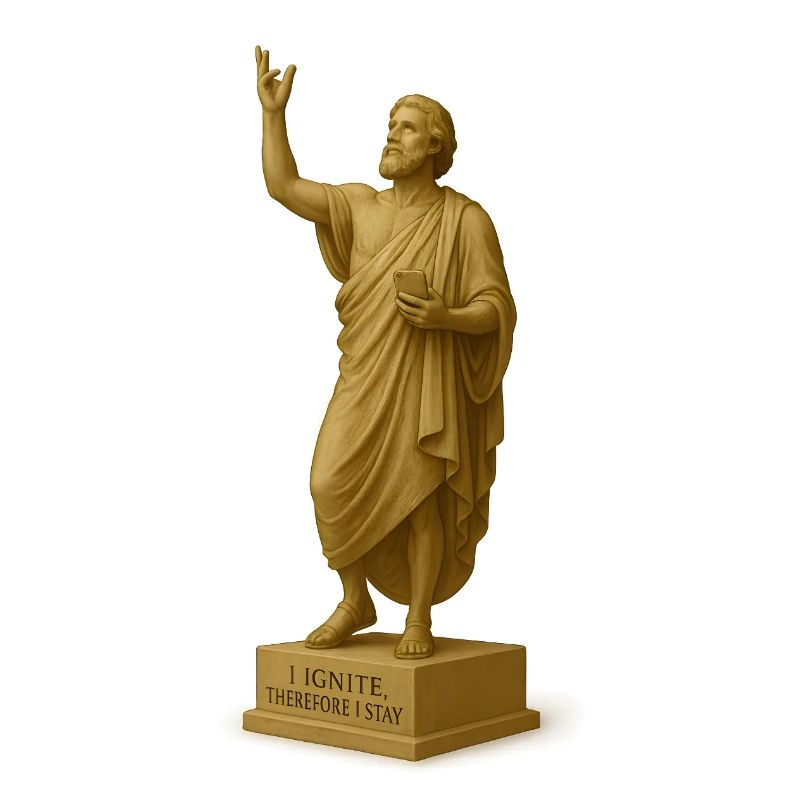Sculpture religieuse avec message