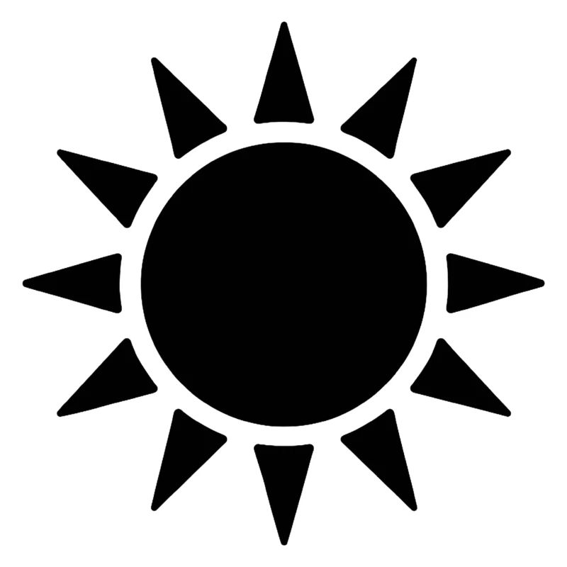 Sun Silhouette Circle